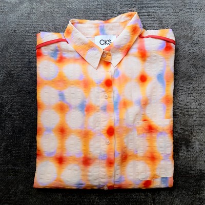 Camisa estampada naranja