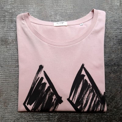 Camiseta rombos rosa